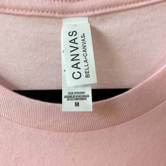 CANVAS BELLA + CANVAS Women's Pink Disney Inspired Leopard Mickey Head Tee sz M - Picture 5 of 7